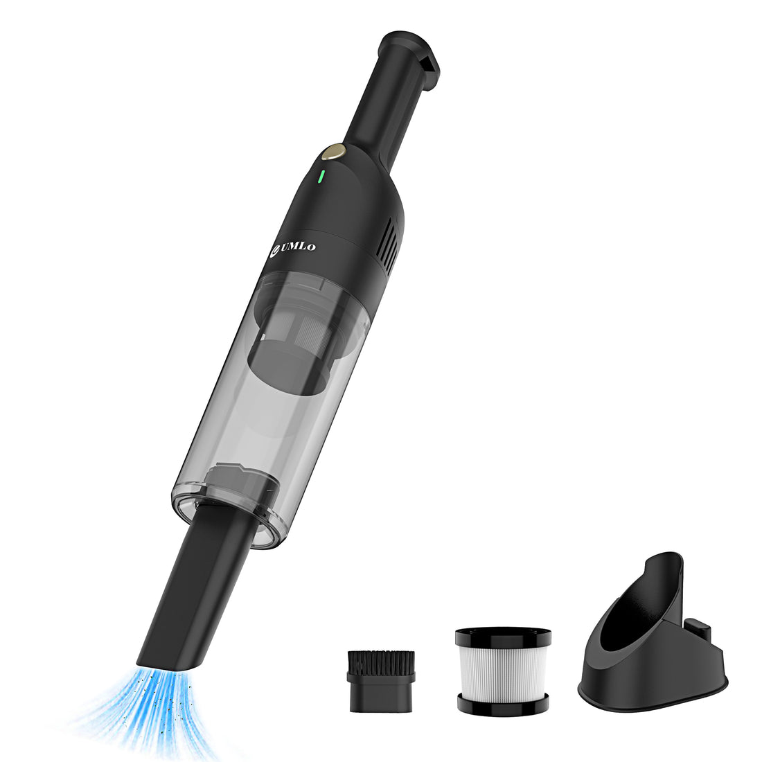 BLACK Cordless Handheld Vacuum, 10KPa Suction, 30min Runtime, HEPA Filter